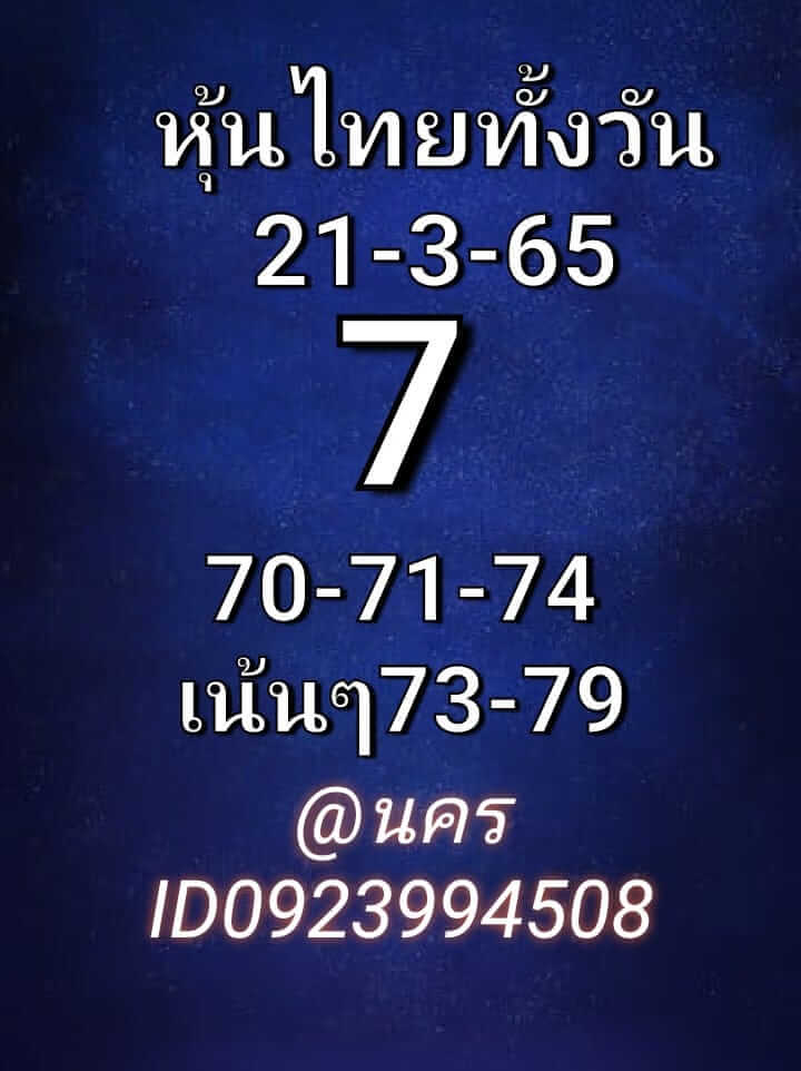 หวยหุ้น 21/3/65 ชุดที่ 3