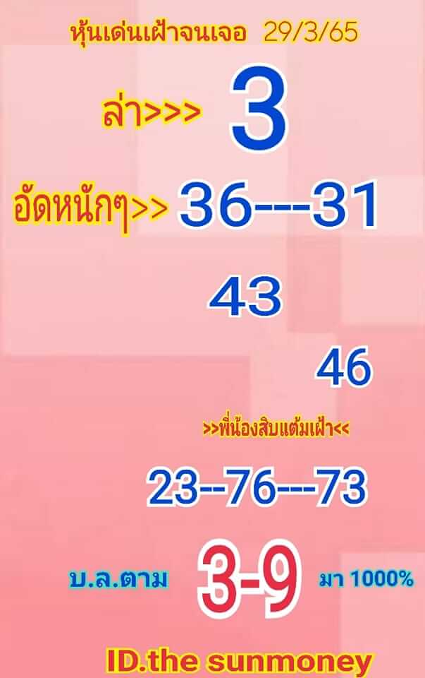หวยหุ้น 29/3/65 ชุดที่ 9