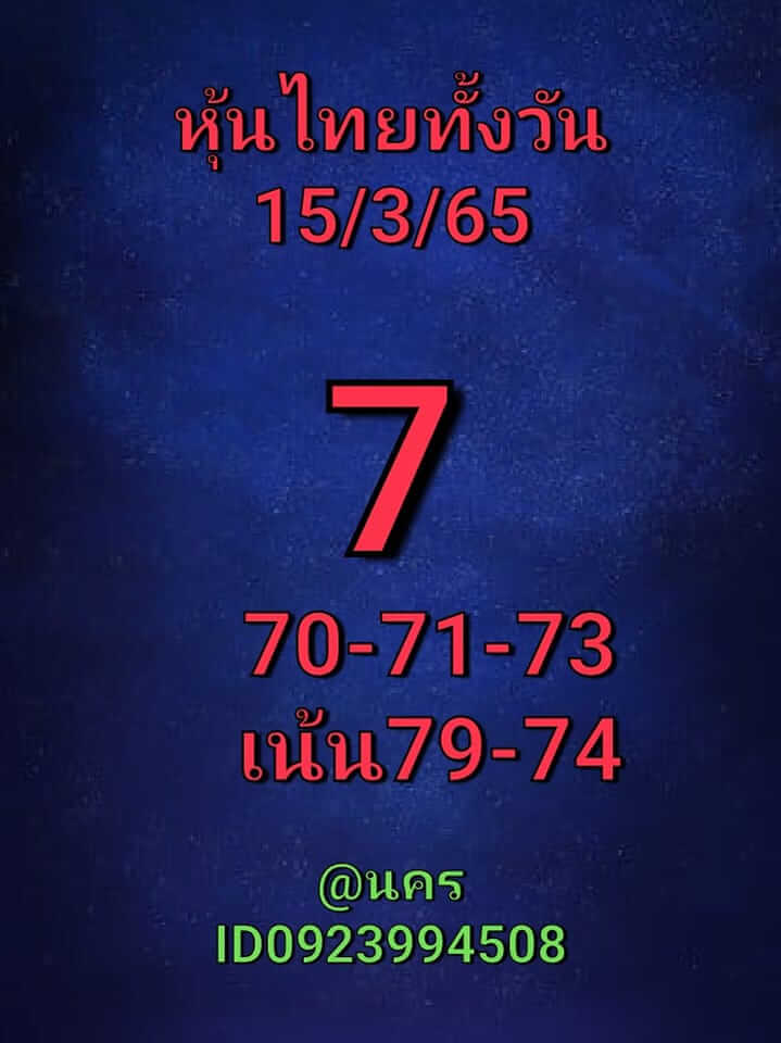 หวยหุ้น 15/3/65 ชุดที่ 10