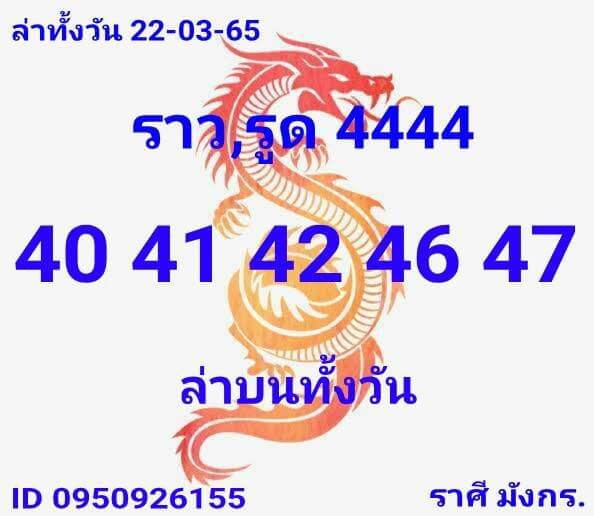 หวยหุ้น 22/3/65 ชุดที่ 8
