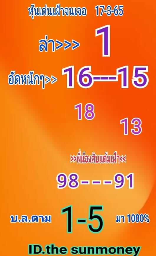 หวยหุ้น 17/3/65 ชุดที่ 7