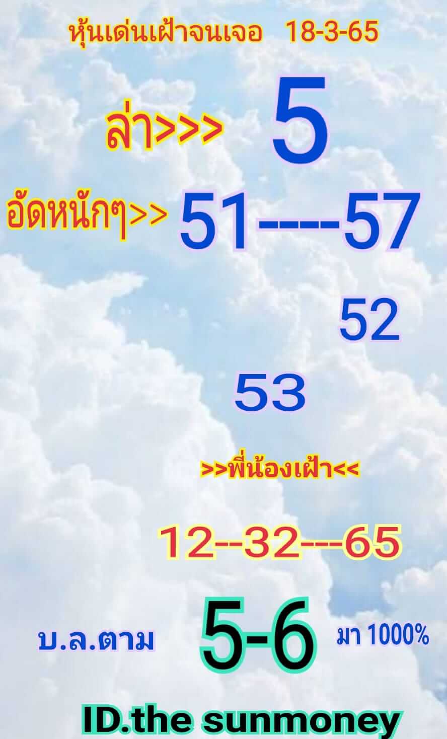 หวยหุ้น 18/3/65 ชุดที่ 7