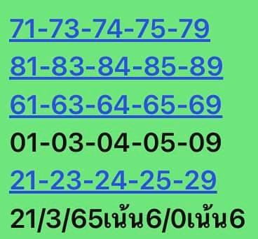 หวยหุ้น 21/3/65 ชุดที่ 9
