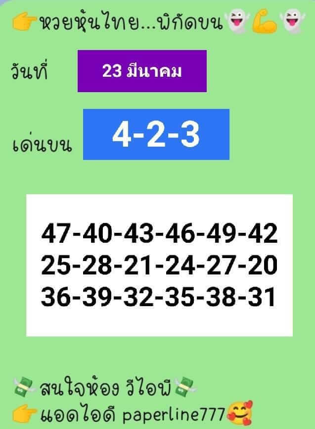 หวยหุ้น 23/3/65 ชุดที่ 4