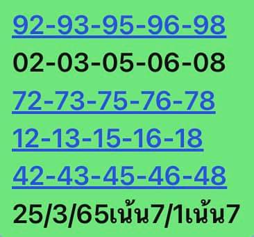 หวยหุ้น 25/3/65 ชุดที่ 6