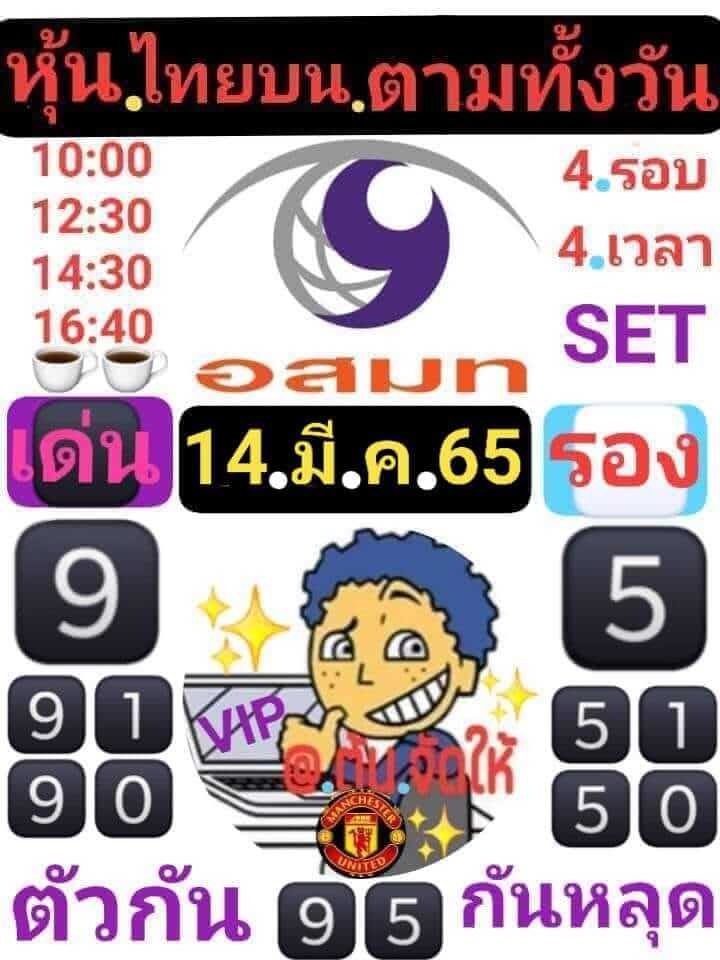 หวยหุ้น 14/3/65 ชุดที่ 2