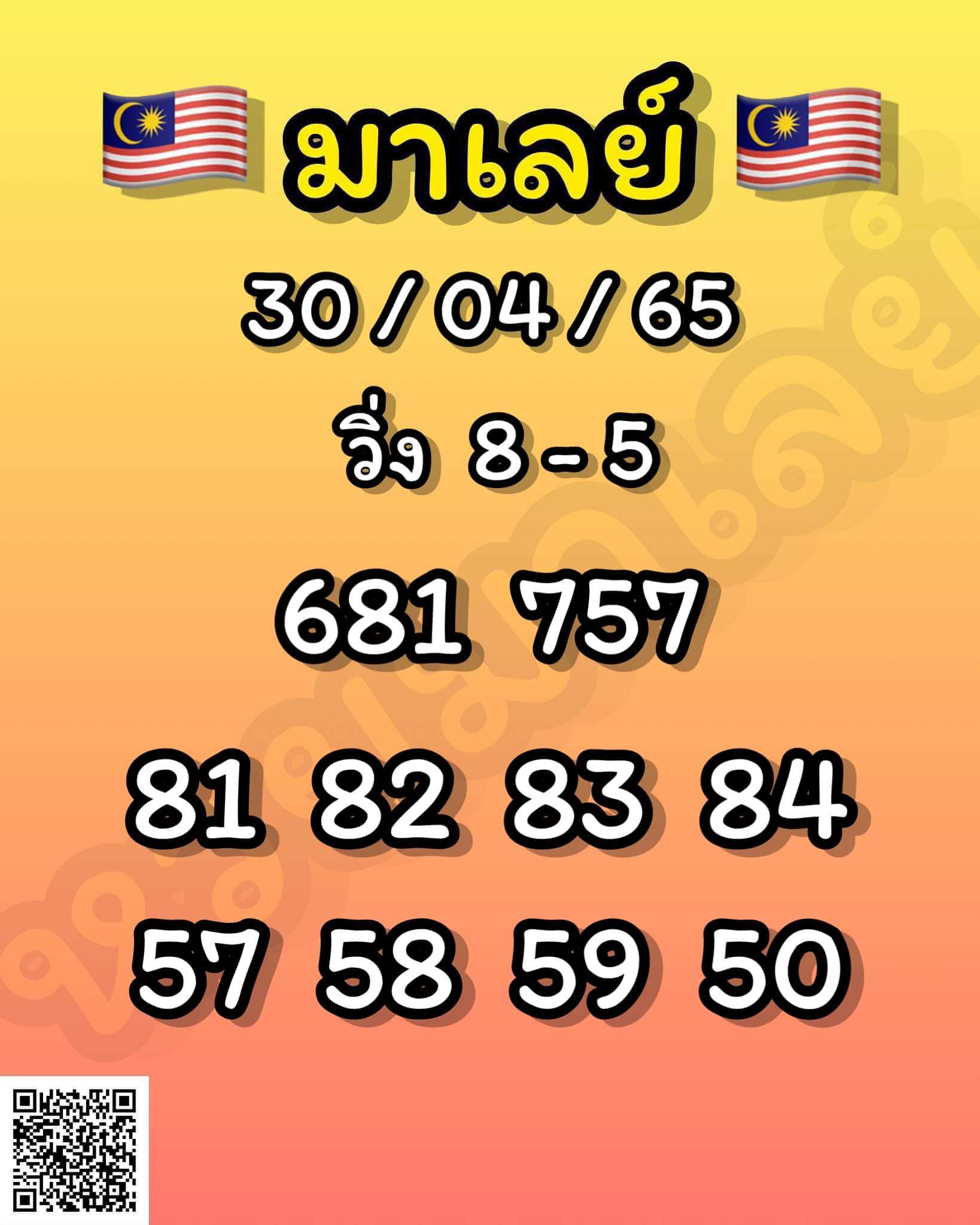 หวยมาเลย์ 30/4/65 ชุดที่ 7