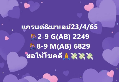 หวยมาเลย์ 23/4/65 ชุดที่ 2