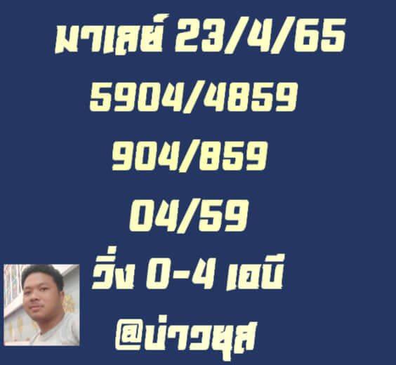 หวยมาเลย์ 23/4/65 ชุดที่ 7