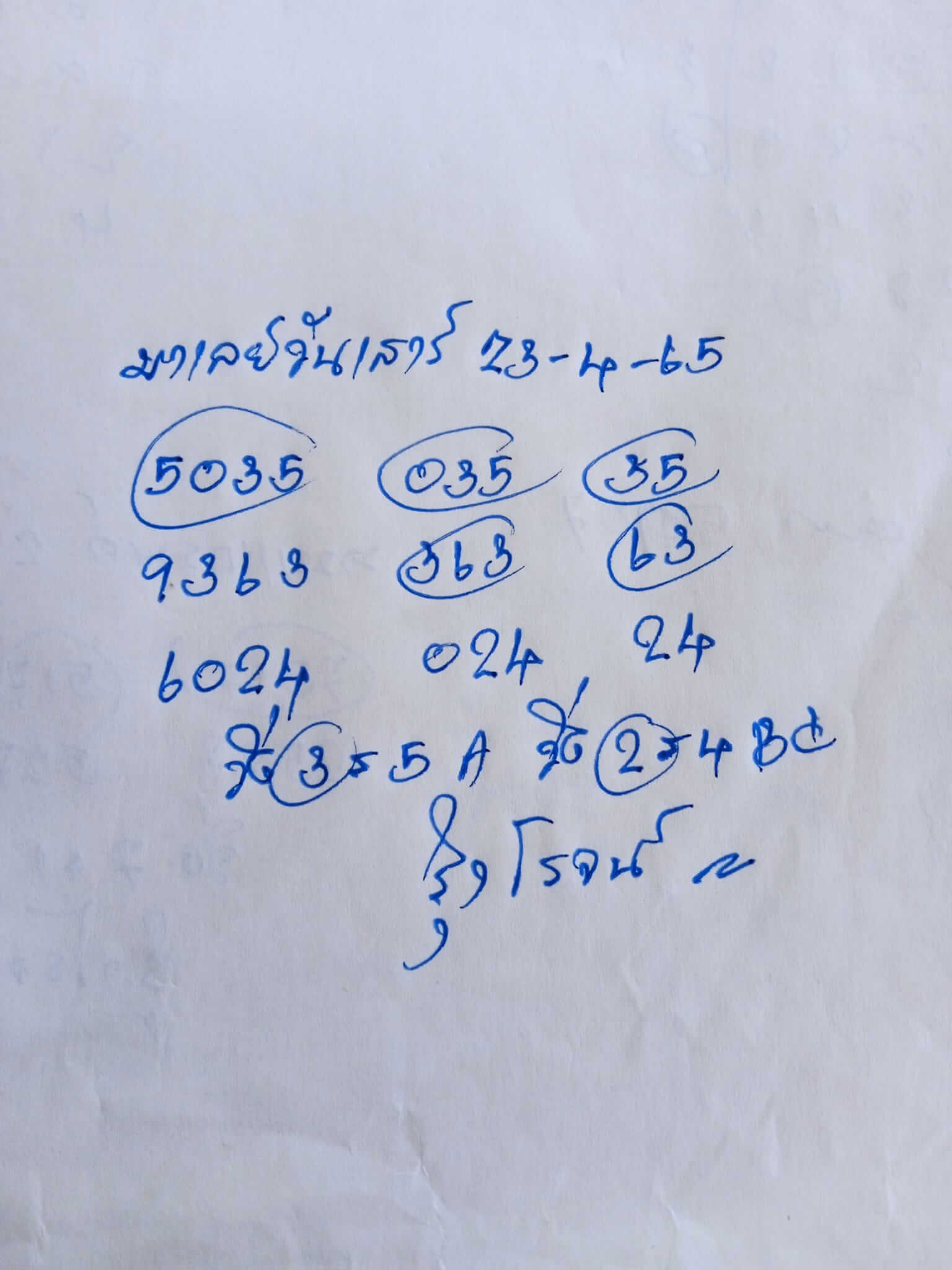 หวยมาเลย์ 23/4/65 ชุดที่ 5