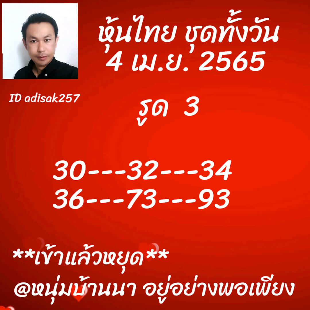 หวยหุ้น 4/4/65 ชุดที่ 7