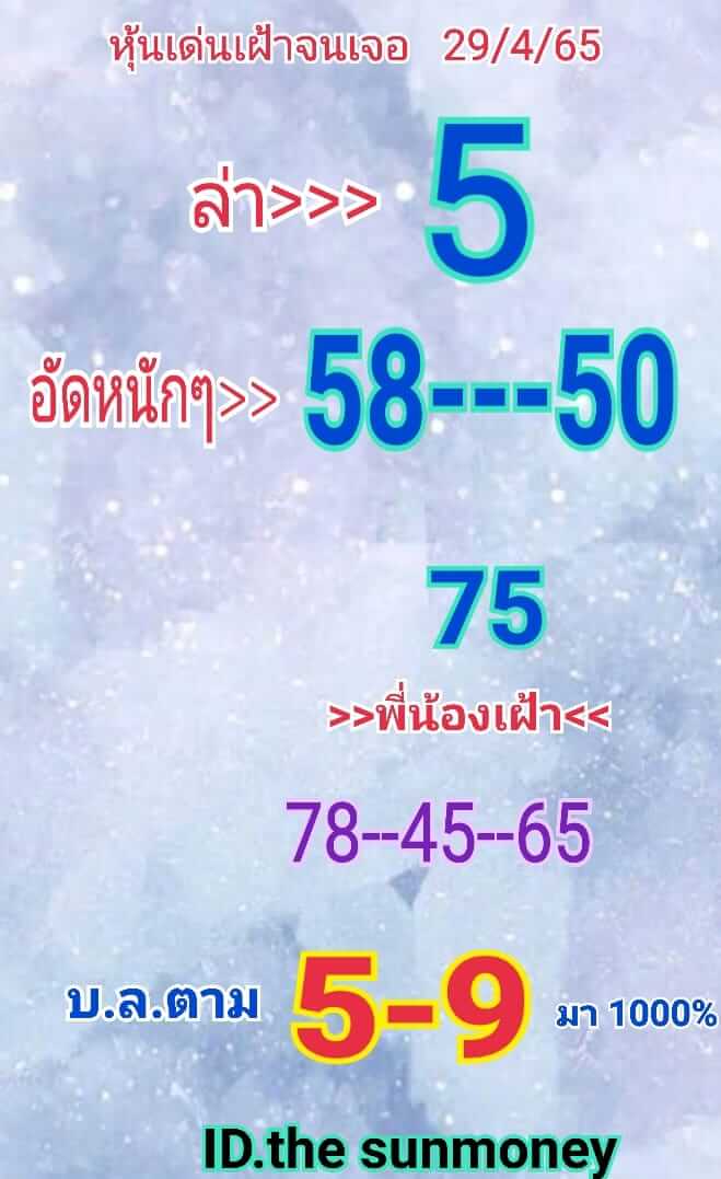 หวยหุ้น 29/4/65 ชุดที่ 9
