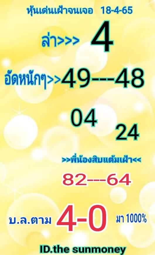 หวยหุ้น 18/4/65 ชุดที่ 10
