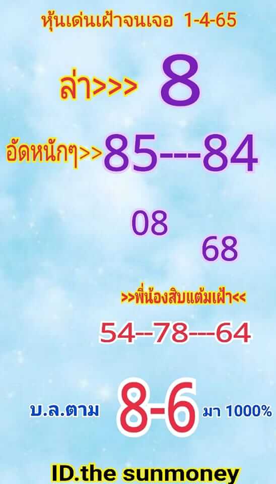 หวยหุ้น 1/4/65 ชุดที่ 5