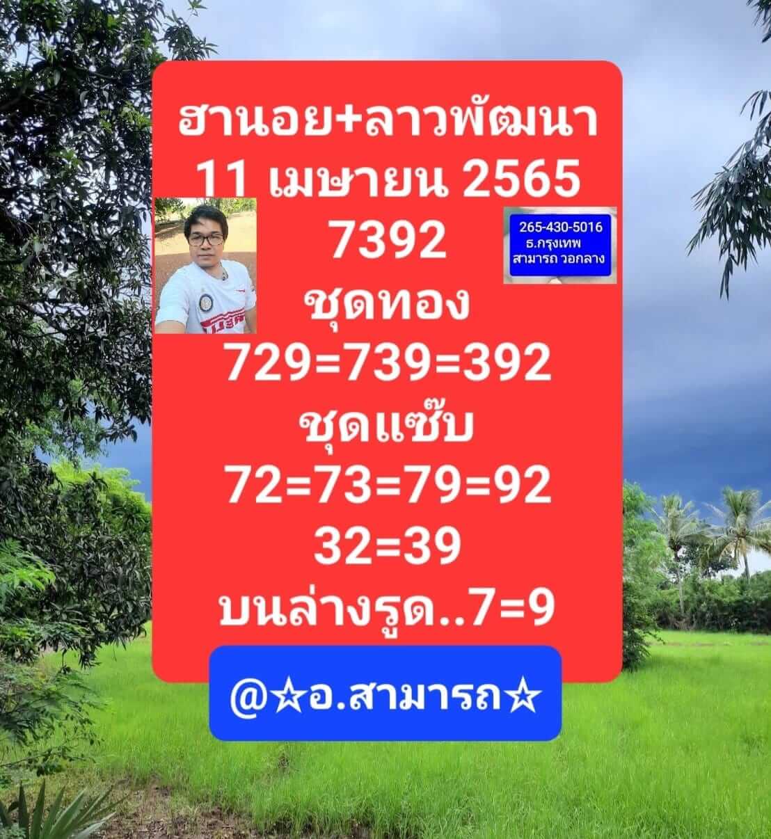 หวยฮานอย 11/4/65 ชุดที่ 7