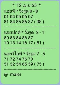 หวยฮานอย 12/4/65 ชุดที่ 10