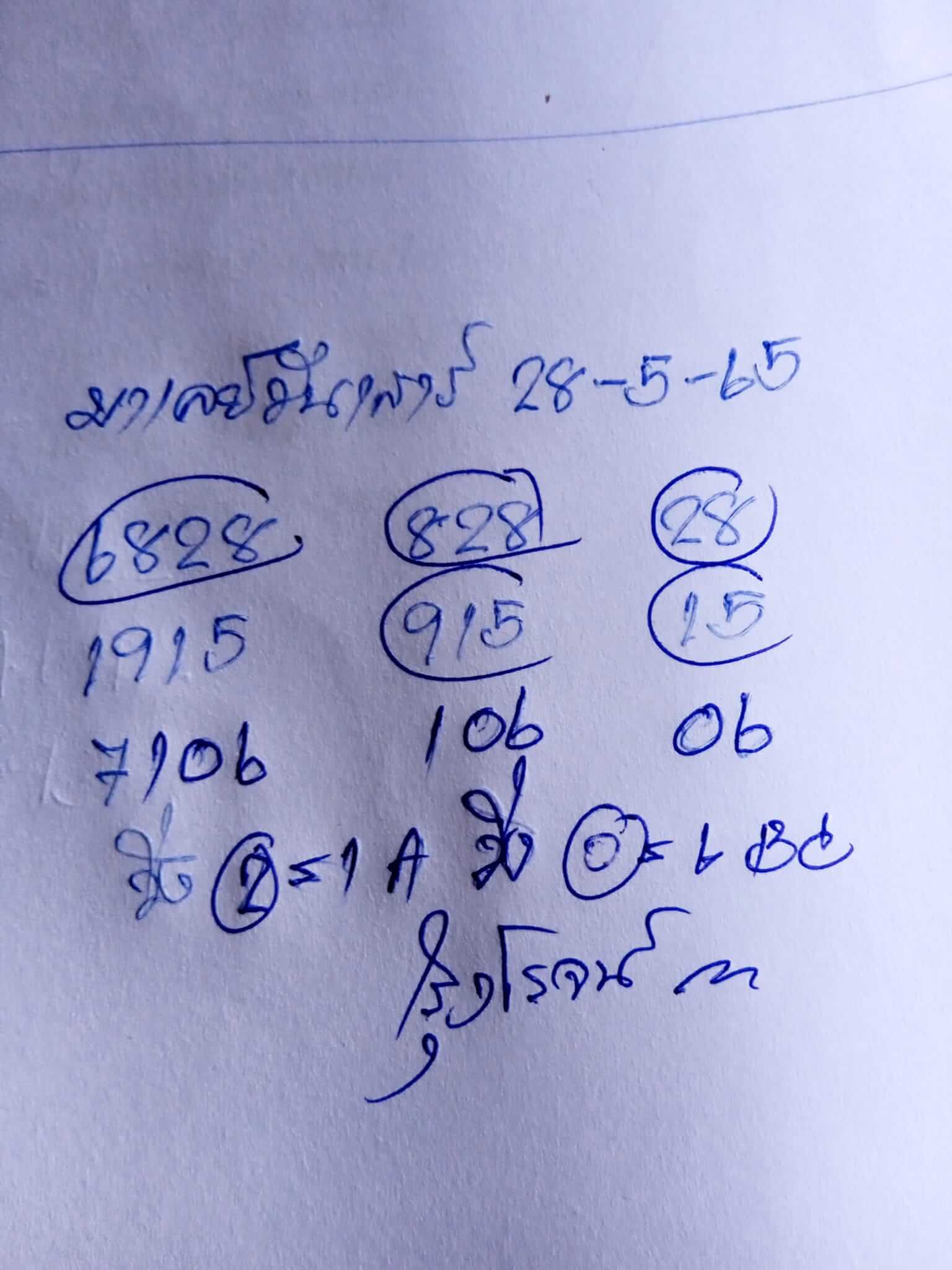 หวยมาเลย์ 28/5/65 ชุดที่ 10