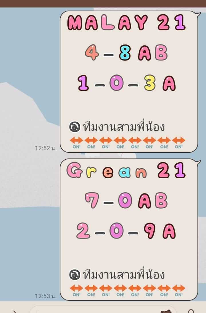 หวยมาเลย์ 21/5/65 ชุดที่ 7