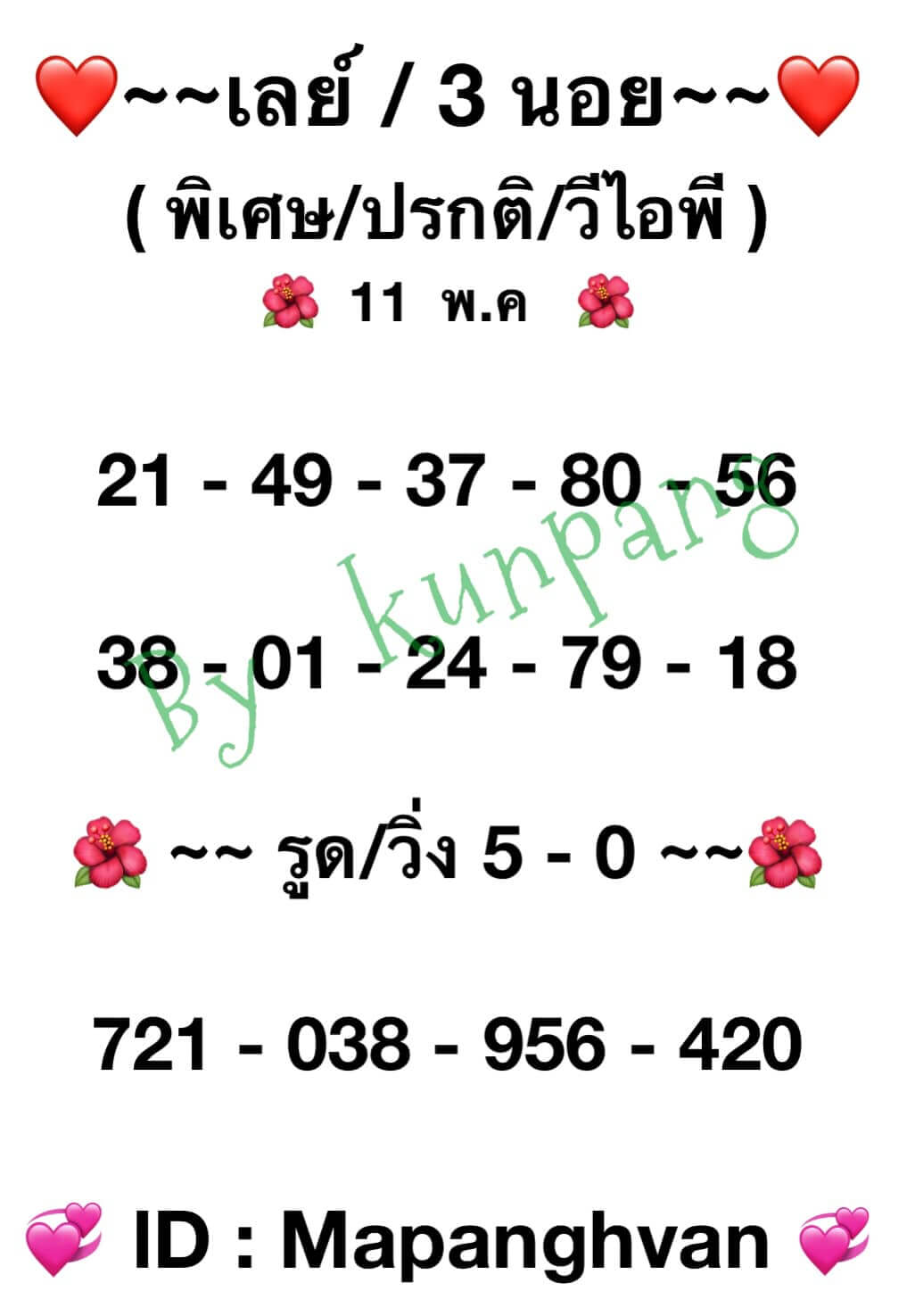 หวยมาเลย์ 11/5/65 ชุดที่ 5