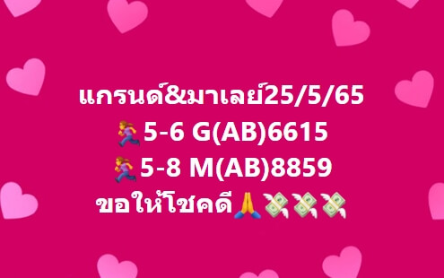 หวยมาเลย์ 25/5/65 ชุดที่ 7