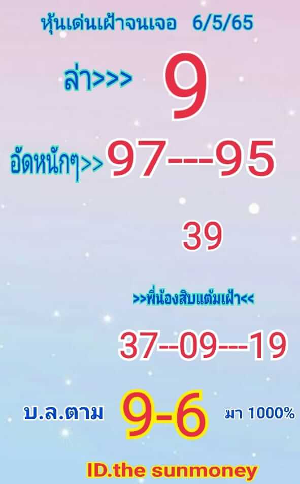 หวยหุ้น 6/5/65 ชุดที่ 10