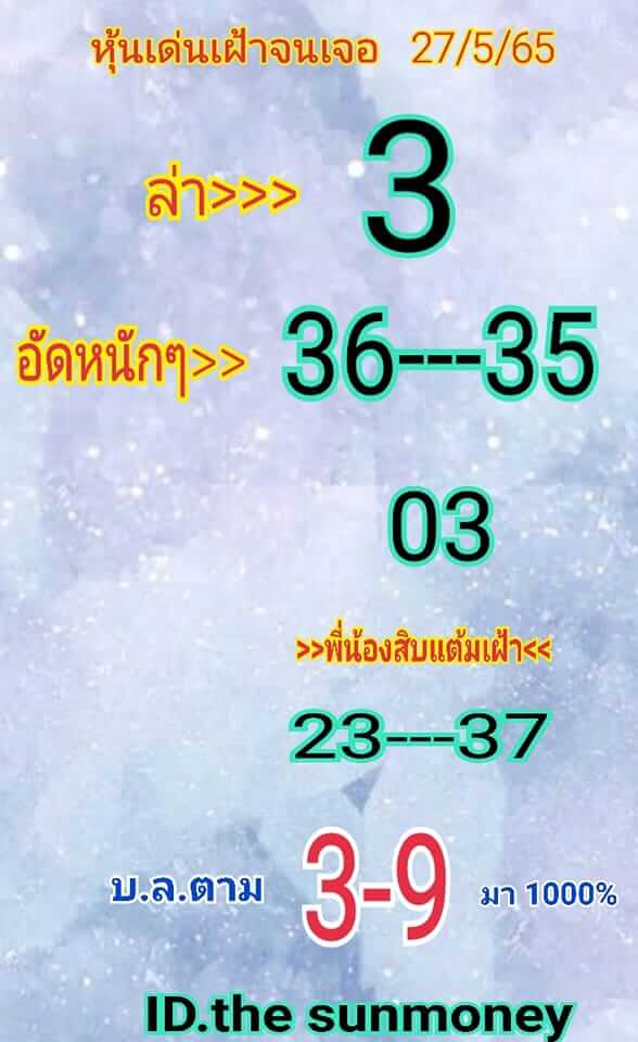 หวยหุ้น 27/5/65 ชุดที่ 10
