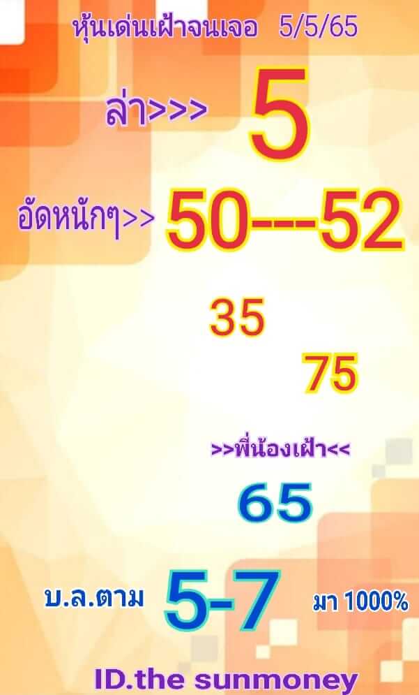 หวยหุ้น 5/5/65 ชุดที่ 3