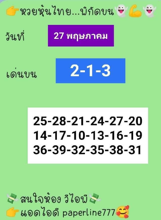 หวยหุ้น 27/5/65 ชุดที่ 4
