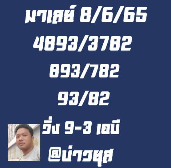 หวยมาเลย์ 8/6/65 ชุดที่ 8