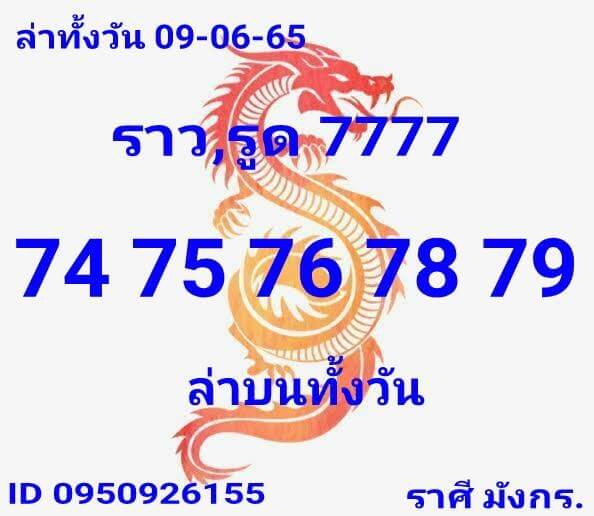 หวยหุ้น 9/6/65 ชุดที่ 10