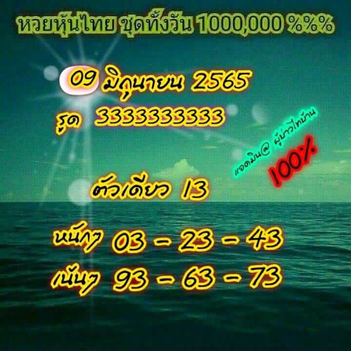 หวยหุ้น 9/6/65 ชุดที่ 3