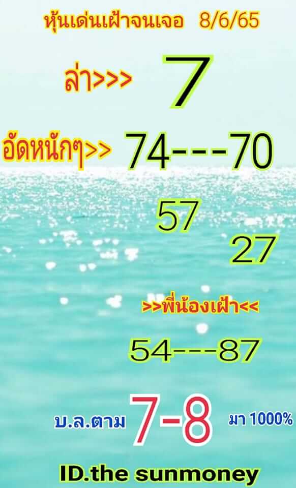หวยหุ้น 8/6/65 ชุดที่ 6