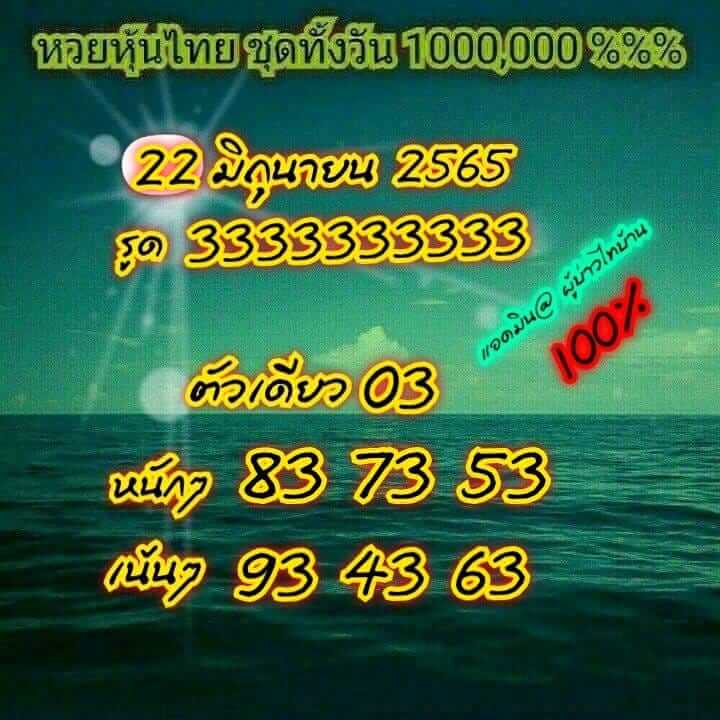 หวยหุ้น 22/6/65 ชุดที่ 3