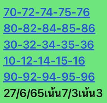 หวยหุ้น 27/6/65 ชุดที่ 2