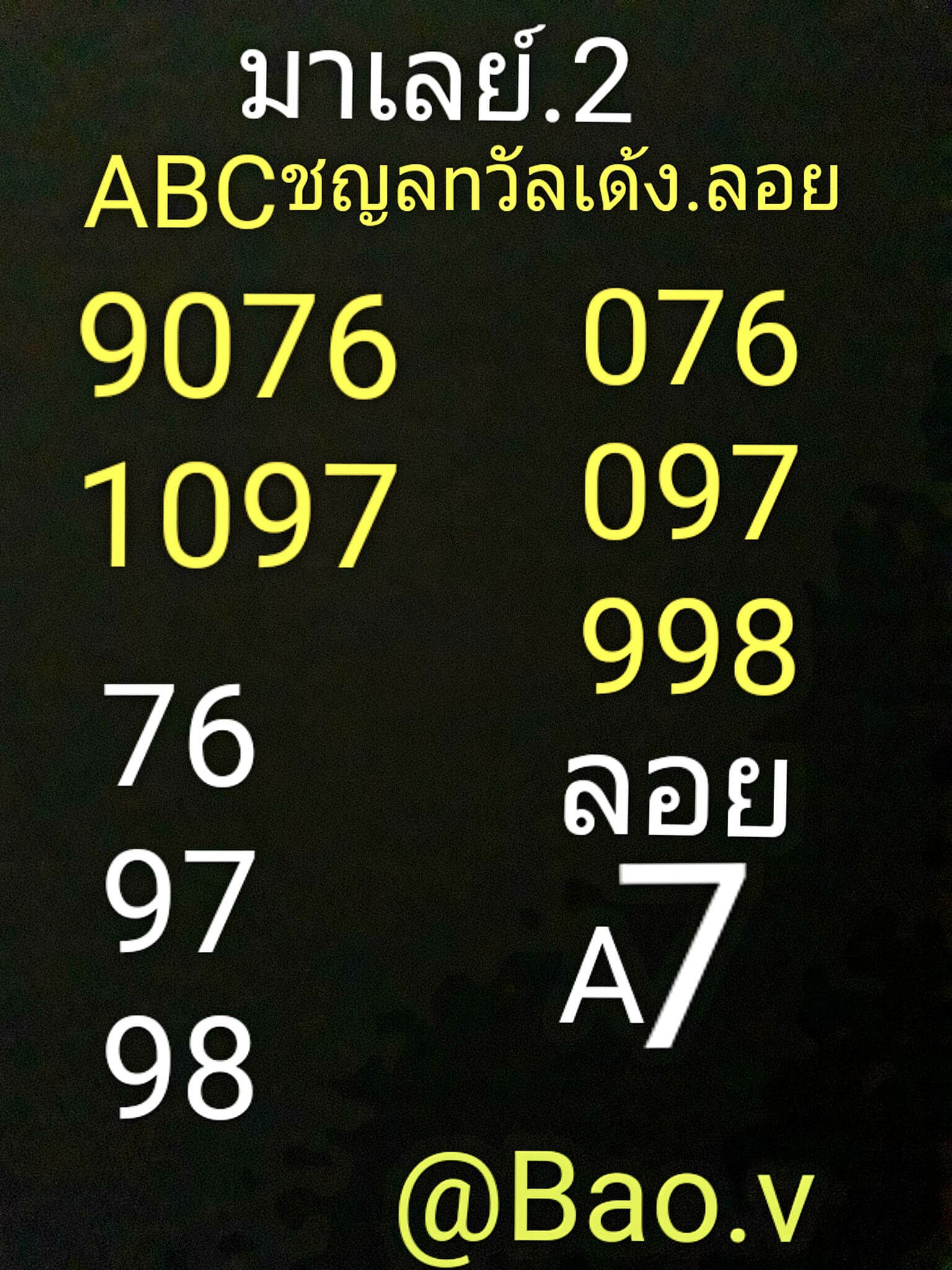 หวยมาเลย์ 2/7/65 ชุดที่ 1