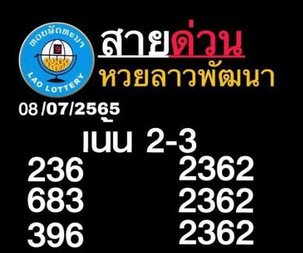 หวยลาว 8/7/65 ชุดที่ 2