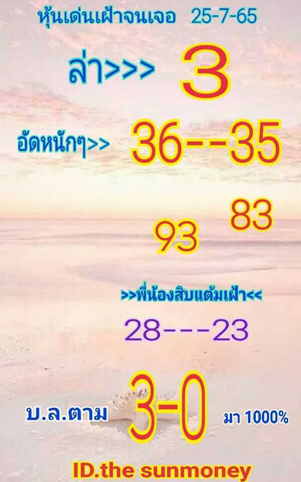 หวยหุ้น 25/7/65 ชุดที่ 10