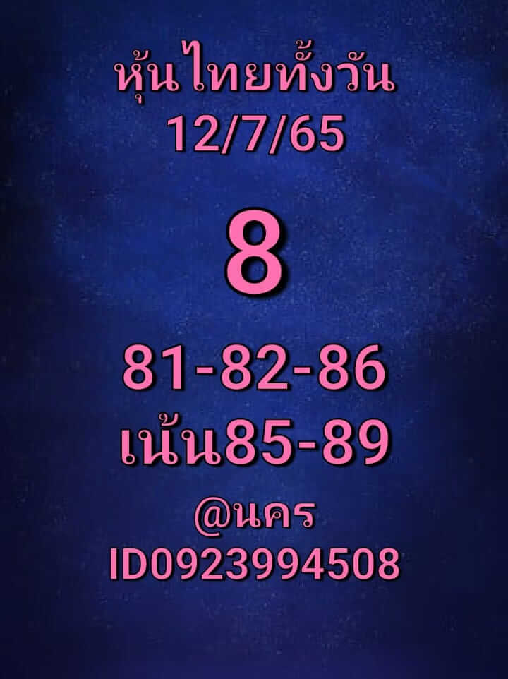 หวยหุ้น 12/7/65 ชุดที่ 10