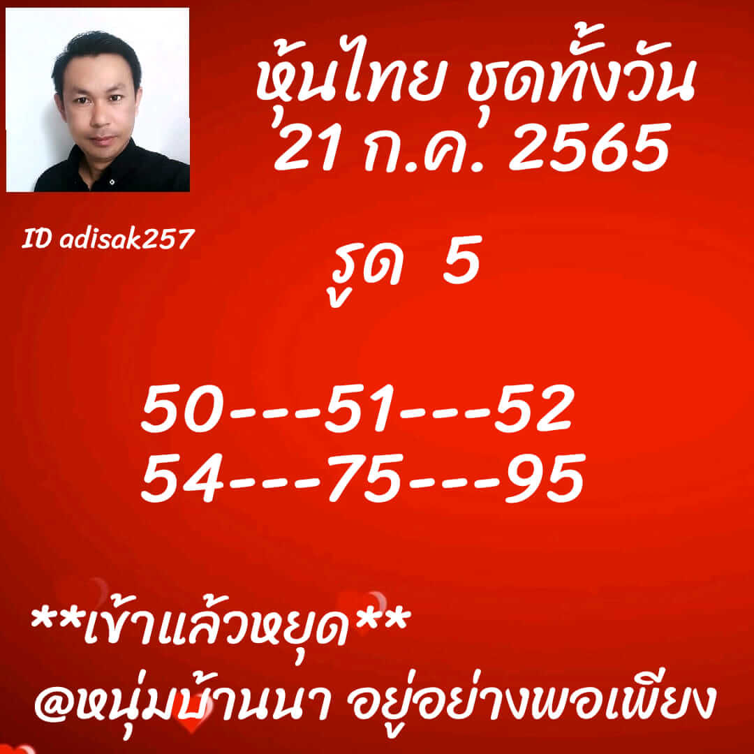 หวยหุ้น 21/7/65 ชุดที่ 3