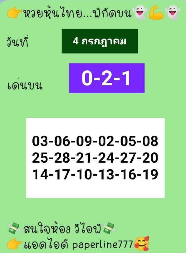 หวยหุ้น 4/7/65 ชุดที่ 2
