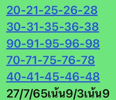 หวยหุ้น 27/7/65 ชุดที่ 3