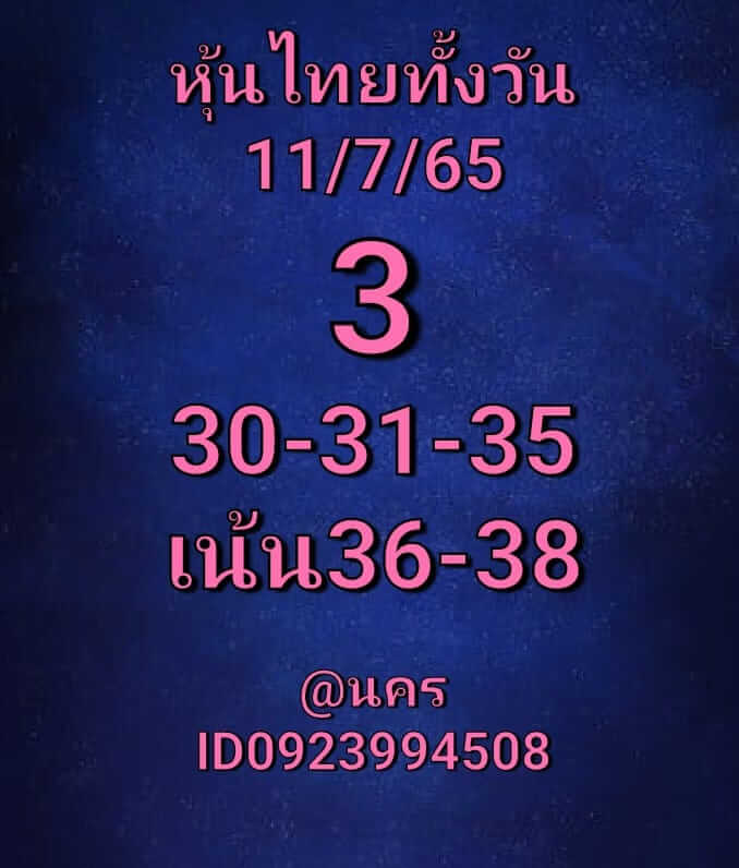 หวยหุ้น 11/7/65 ชุดที่ 2