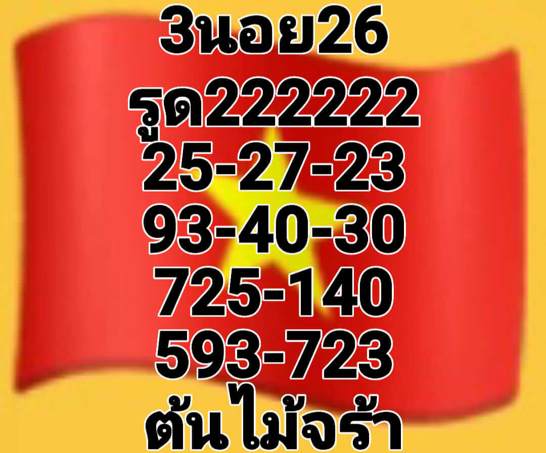 หวยฮานอย 26/7/65 ชุดที่ 7