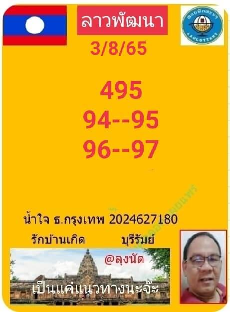 หวยลาว 3/8/65 ชุดที่ 2