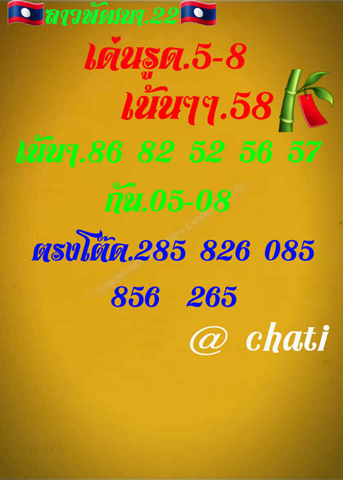 หวยลาว 22/8/65 ชุดที่ 3