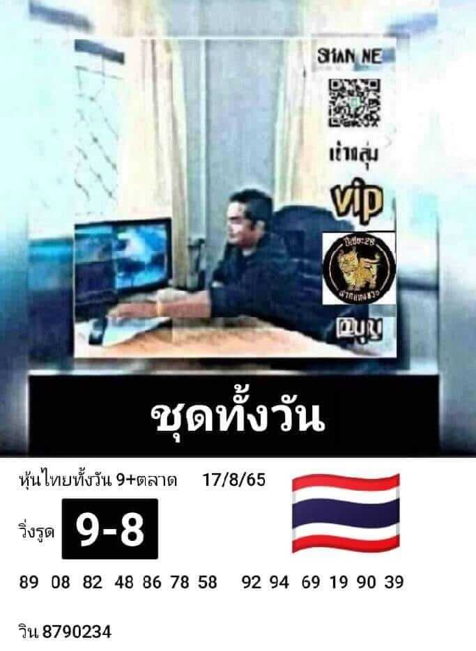 หวยหุ้น 17/8/65 ชุดที่ 2