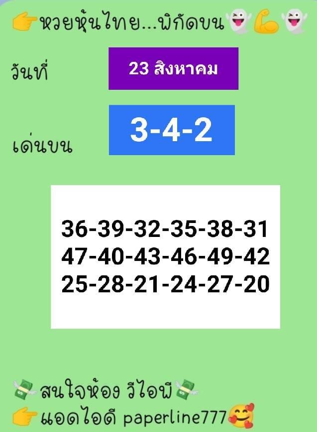 หวยหุ้น 23/8/65 ชุดที่ 10