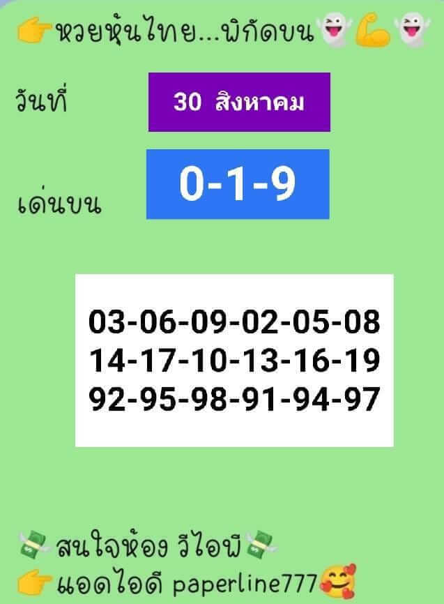 หวยหุ้น 30/8/65 ชุดที่ 2