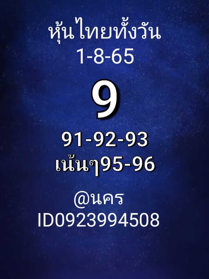 หวยหุ้น 1/8/65 ชุดที่ 3