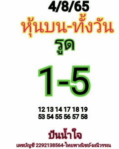 หวยหุ้น 4/8/65 ชุดที่ 10